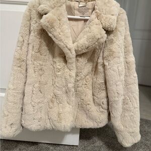 Jou Jou Plush Cream Teddy Jacket